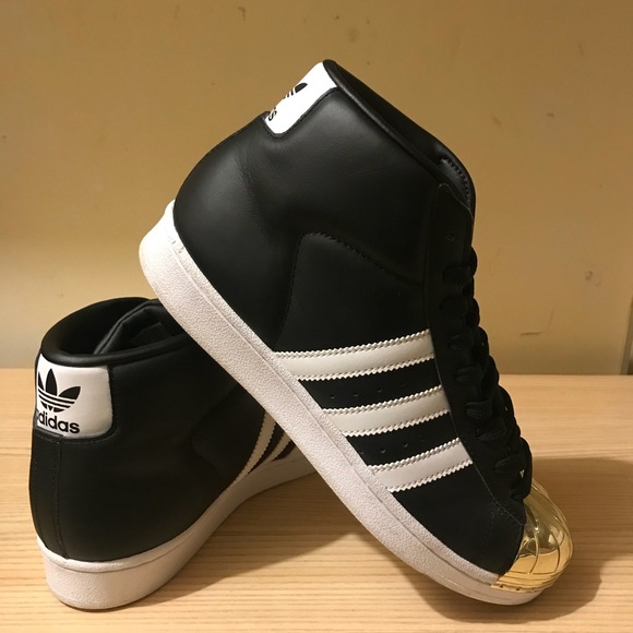 adidas Shoes - Adidas Originals Gold Metal Toe HiTops